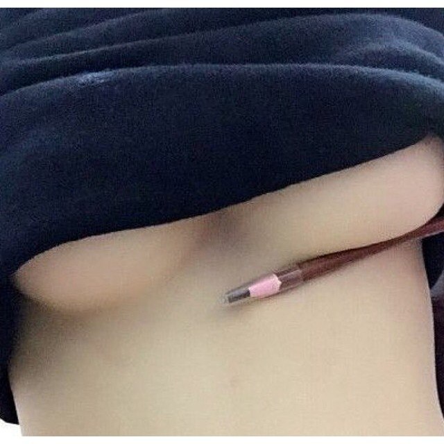 Underbust Pen (Underboob Pen Challenge) - NSFW, , , Carrypenunderbreast, Humor, Stupidity, Longpost