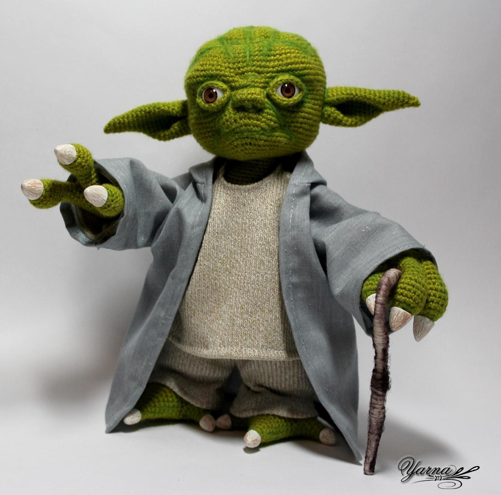 Let the force be with you! - My, Amigurumi, Knitted toys, Hobby, Star Wars, Yoda, Yarna, Longpost