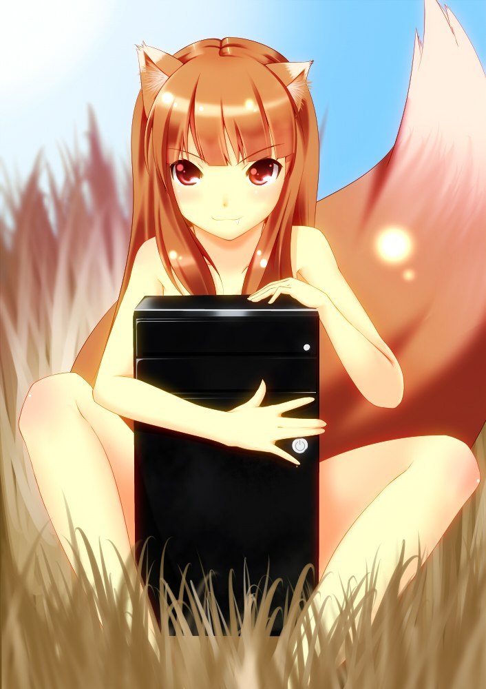 The Wise She-Wolf of Yotsu! - NSFW, Spice and Wolf, Art, Beautiful girl, Boobs, Booty, Anime art, Horo holo, Holo, Longpost