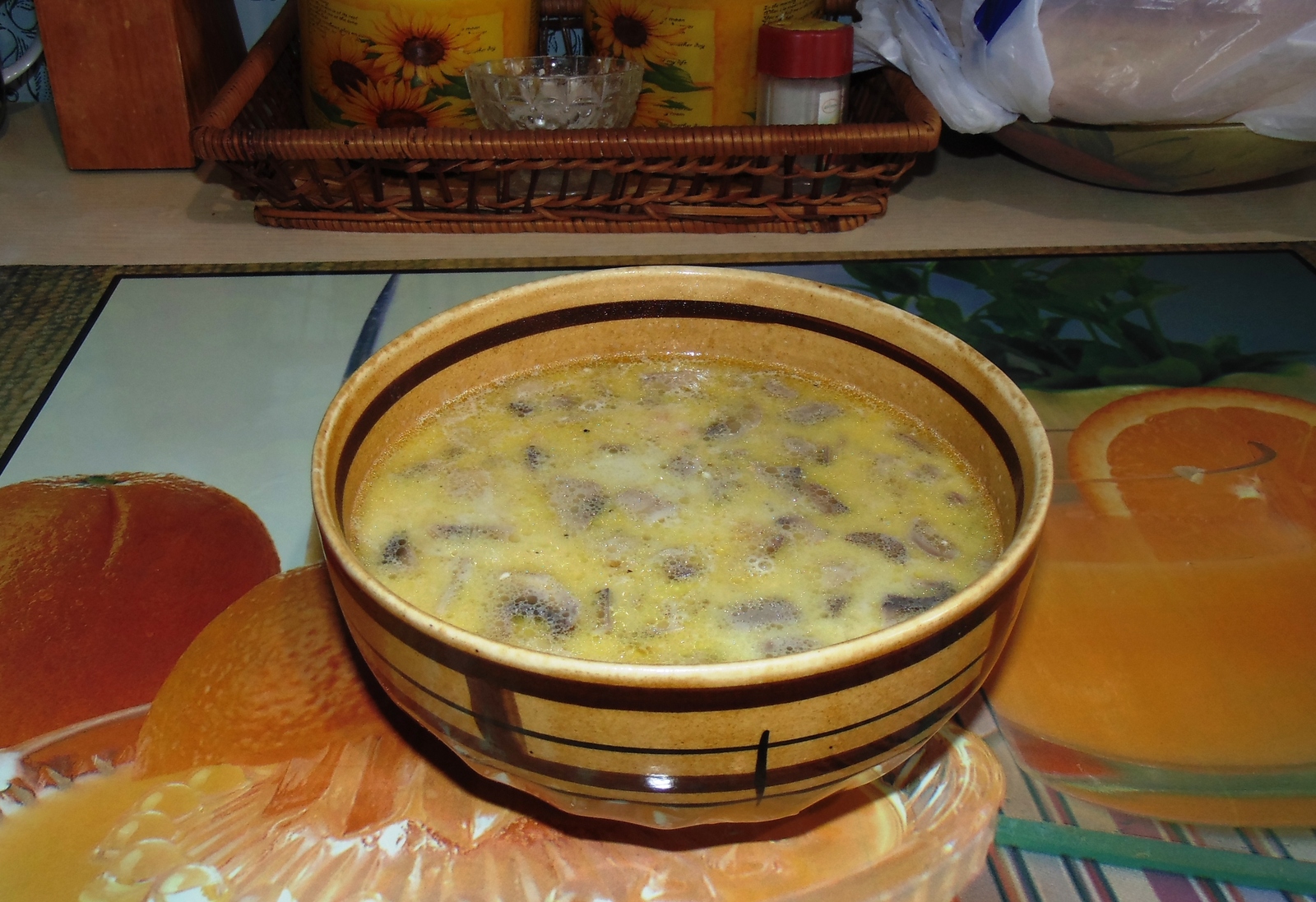 Cheese soup with mushrooms! A very tasty dish. - My, Soup, Food, Preparation