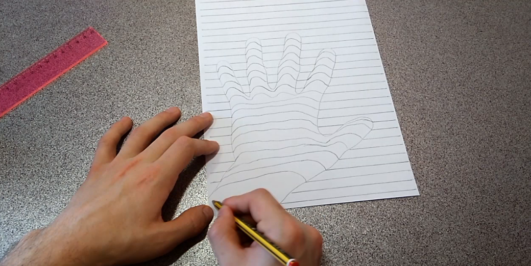 Бумажное образование фд. Рисунок 3д карандашом для начинающих. 3д рисунки карандашом. 3д рисунки на бумаге линиями. Объёмные иллюзии на бумаге.