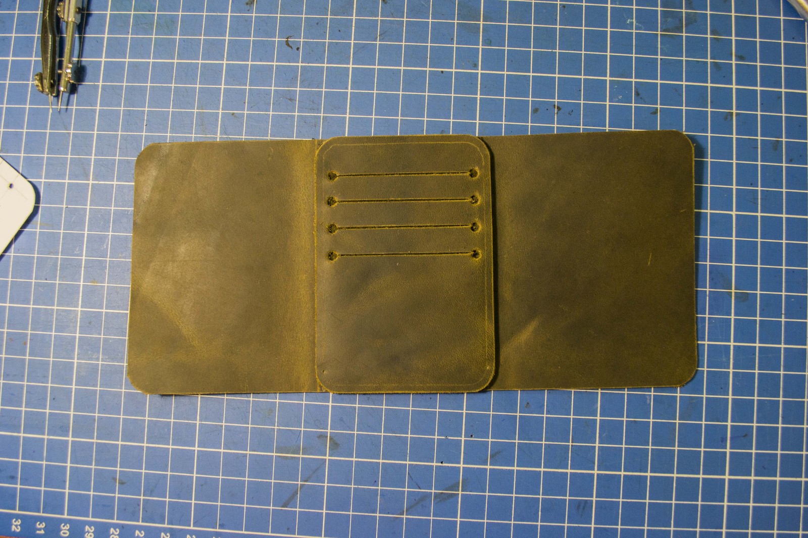 Compact leather wallet. - My, My, Longpost, Leather, Hobby, With your own hands, Wallet, Leather