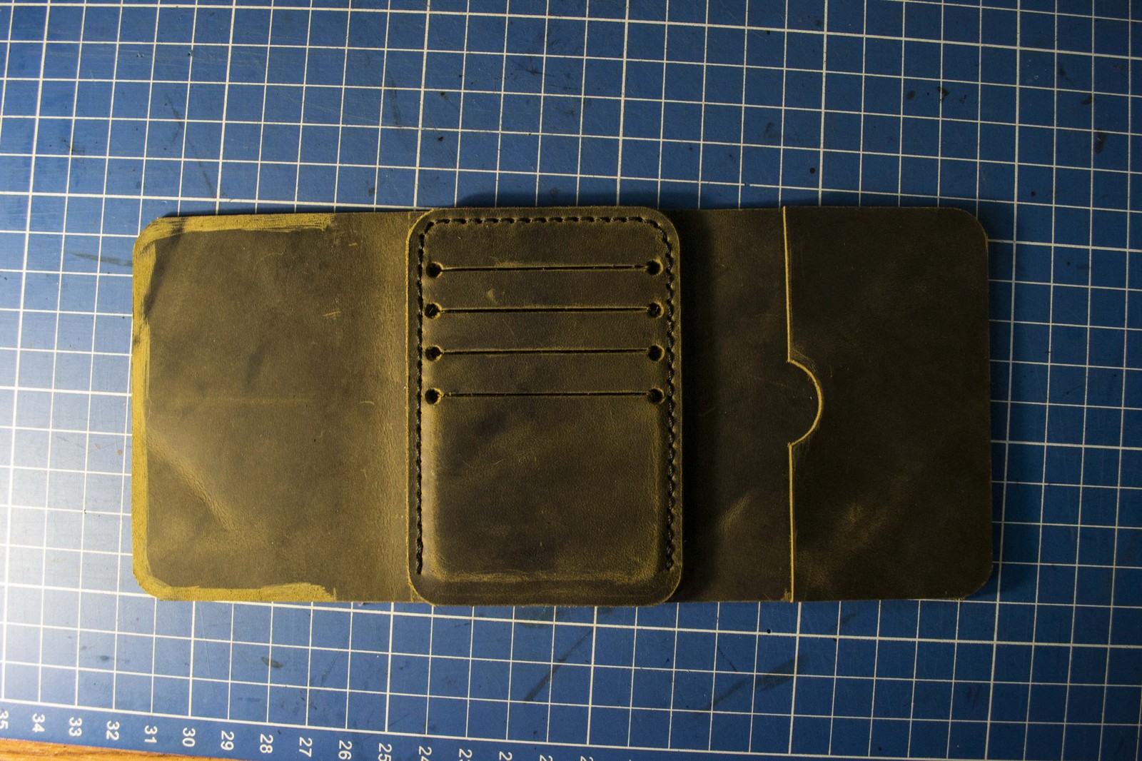 Compact leather wallet. - My, My, Longpost, Leather, Hobby, With your own hands, Wallet, Leather