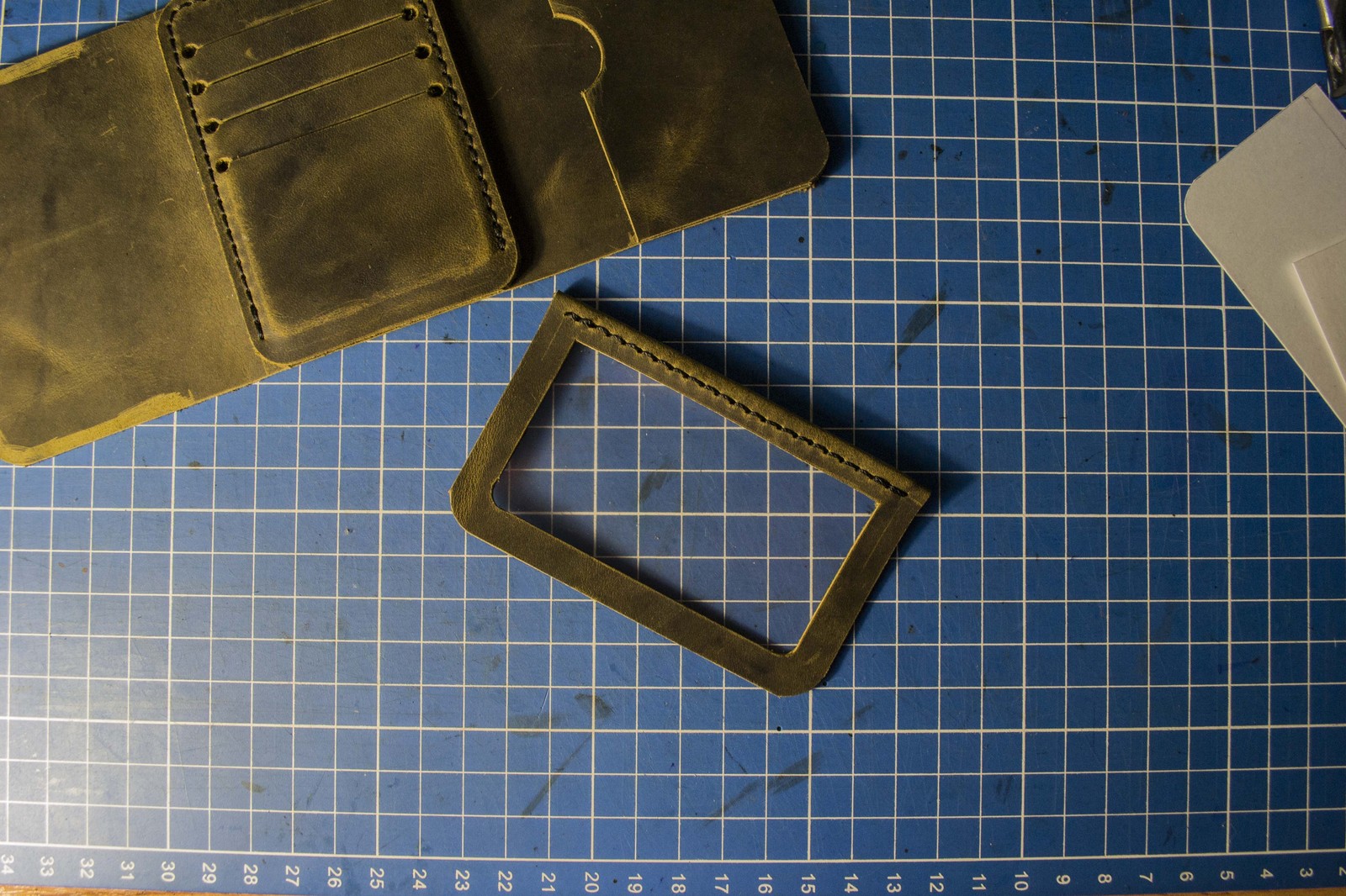 Compact leather wallet. - My, My, Longpost, Leather, Hobby, With your own hands, Wallet, Leather