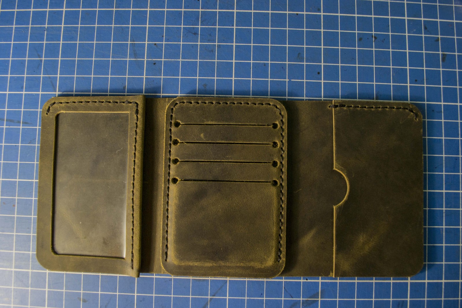 Compact leather wallet. - My, My, Longpost, Leather, Hobby, With your own hands, Wallet, Leather