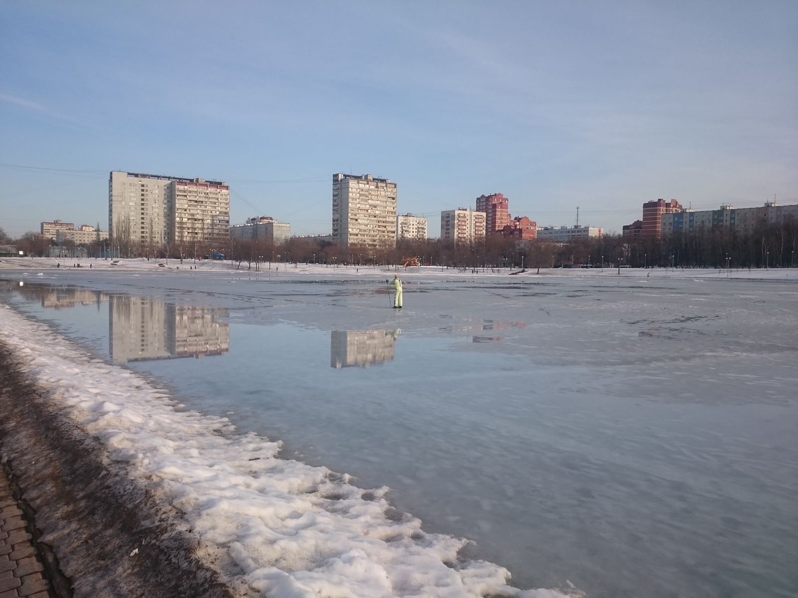 Whether the skis do not go, or I e .... th! - My, Skis, Idiocy, Spring, Pond