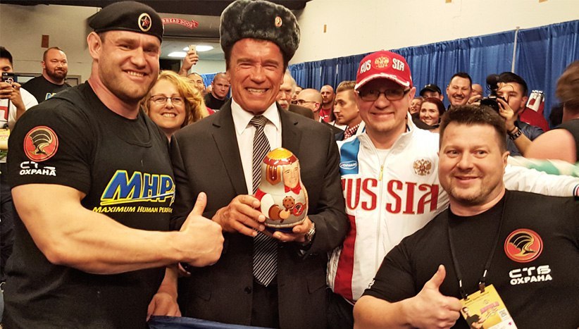 Siberian strongmen gave Schwarzenegger a tumbler with his face - Arnold Schwarzenegger, Strongman, Tumbler, Souvenirs, Longpost, Omsk