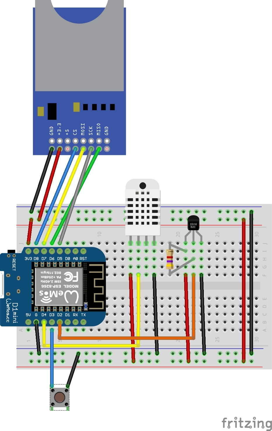 Погодная станция на ESP8266 - схема (часть 3) | Пикабу