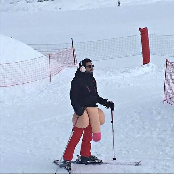 Unsuccessful ski suit (..very I would say) - NSFW, Skis, Costume