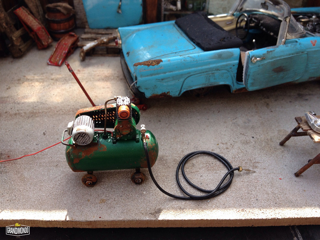 Garage Ford Thunderbird Convertible 1955 - Installation, Diorama, Ford, Thunderbird, Photo, Straight arms, Auto, Longpost