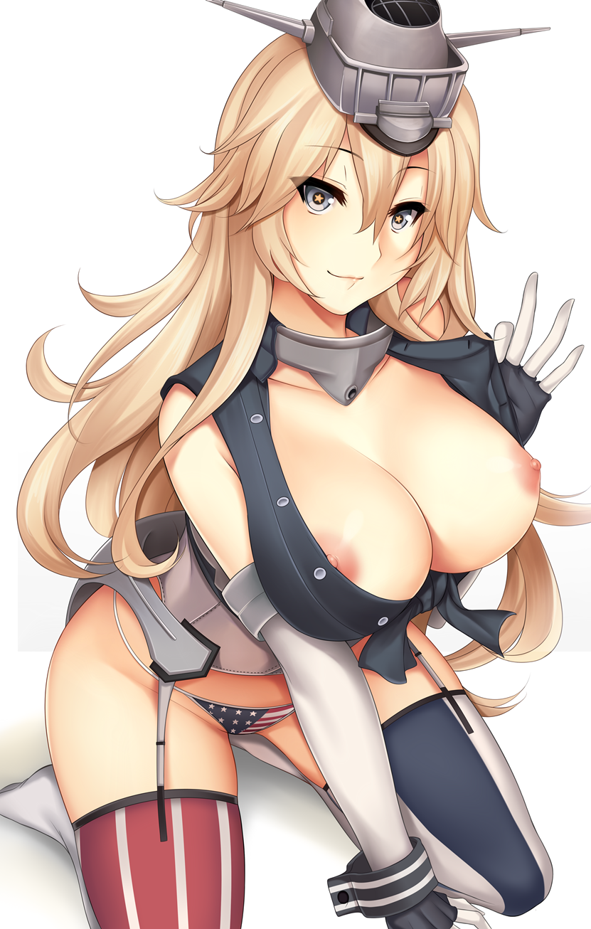 Iowa - NSFW, Anime Art, Аниме, Сиськи, Этти, Kantai Collection, Iowa