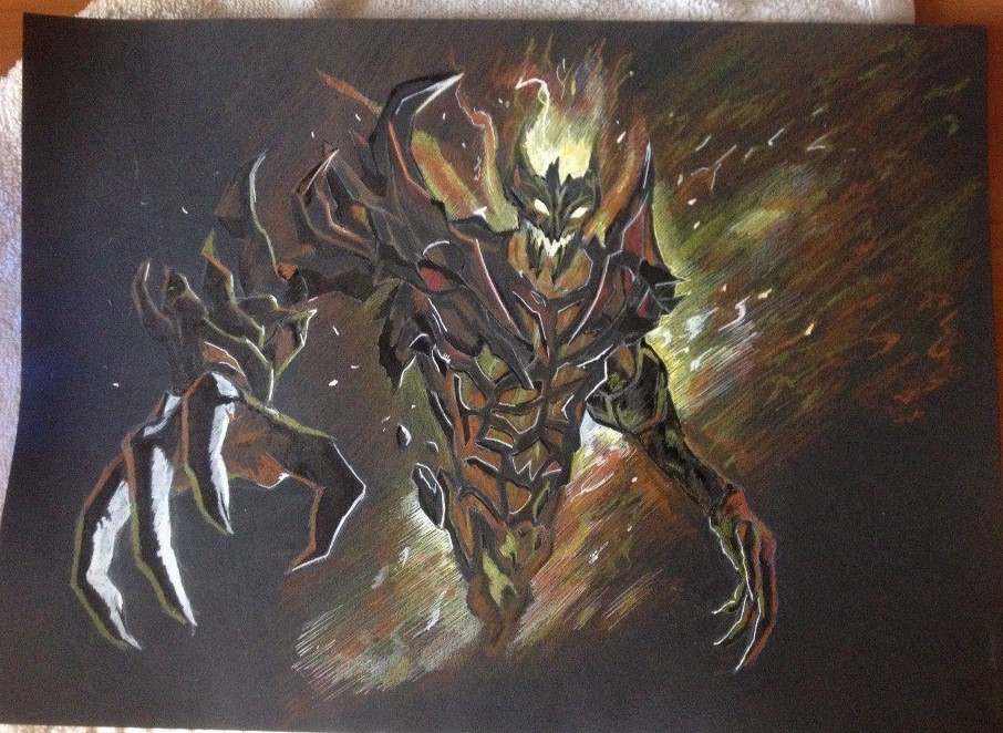 At the request of one of the pickups :) - My, Drawing, Art, Dota 2, Longpost, Shadowfiend