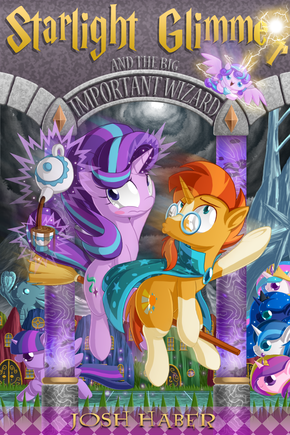 Ponyashny Evening: Reminder XVI - My little pony, Mlp_evening, Starlight Glimmer, Sunburst, Princess celestia, Princess luna, Princess cadance, Shining armor, Flurry heart, Twilight sparkle