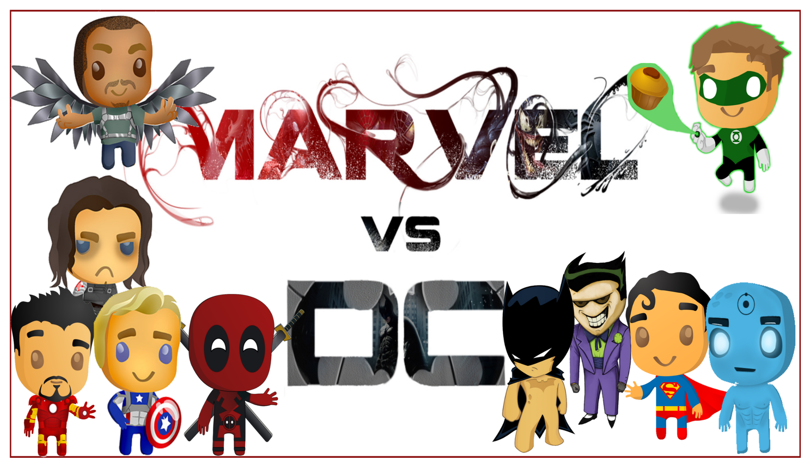 Marvel vs DC - My, Cookie, Marvel vs DC, Collage
