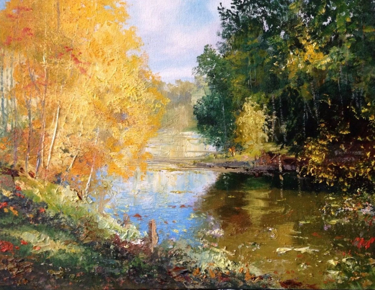 Russian landscapes in the work of the artist Vladimir Kulikov - Interesting, beauty, Landscape, Longpost, Nature, Creation, Drawing