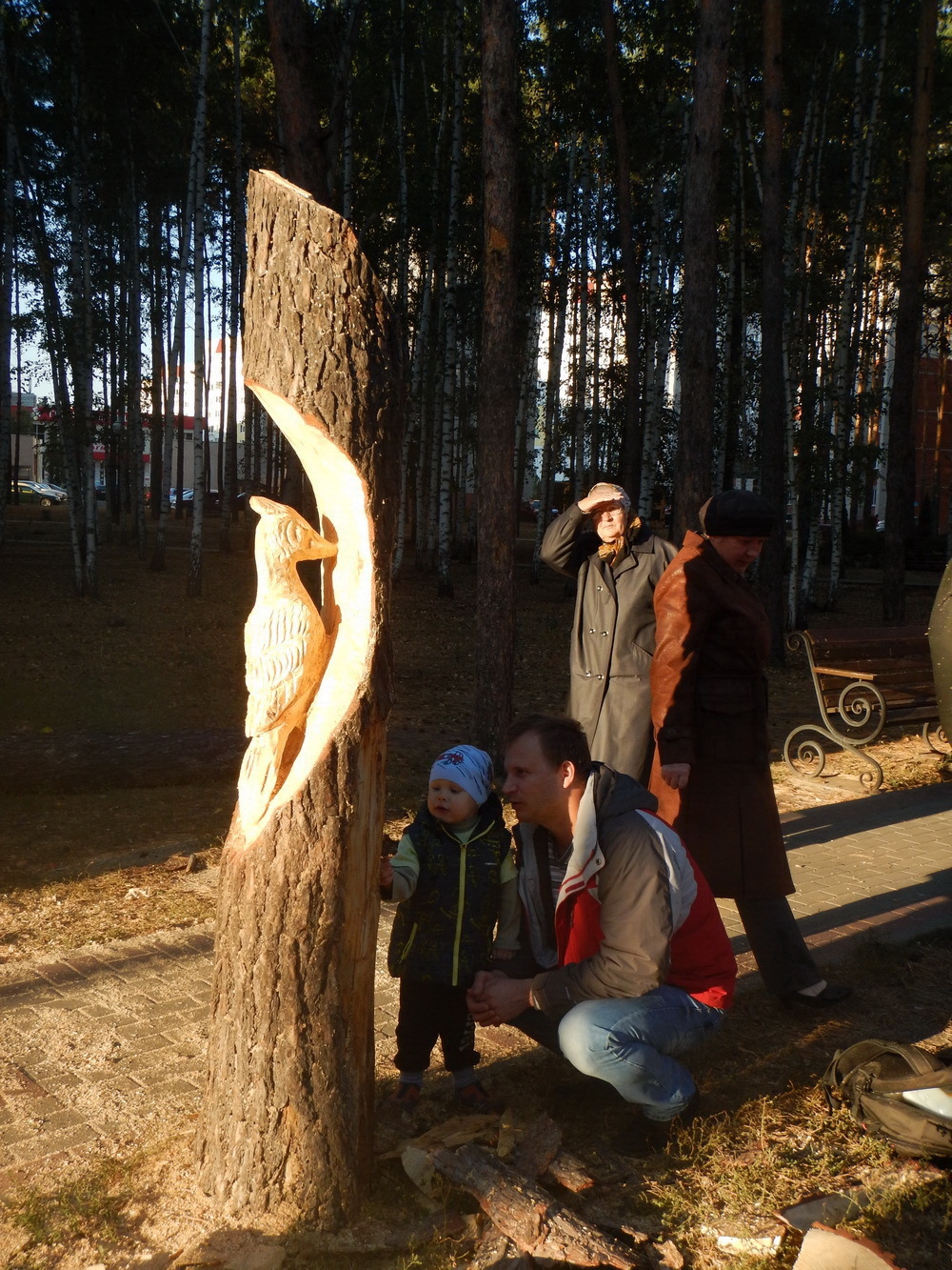 When a chainsaw brings a tree to life... - NSFW, My, Alexander Ivchenko, Chainsaw sculpture, Chainsaw, Video, Longpost