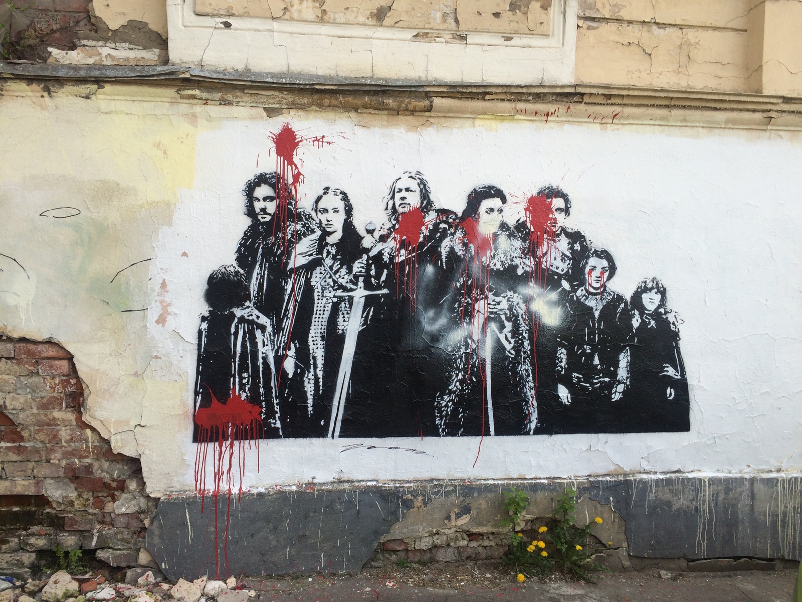 Street art for the new season of Game of Thrones - My, Wordplay, Game of War, Art