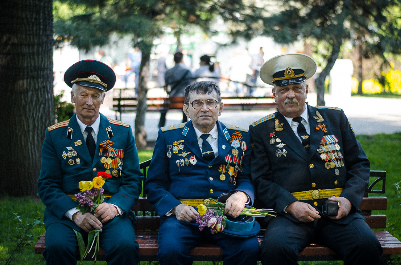 Фото ветеранов на Параде Победы в Воронеже | Пикабу