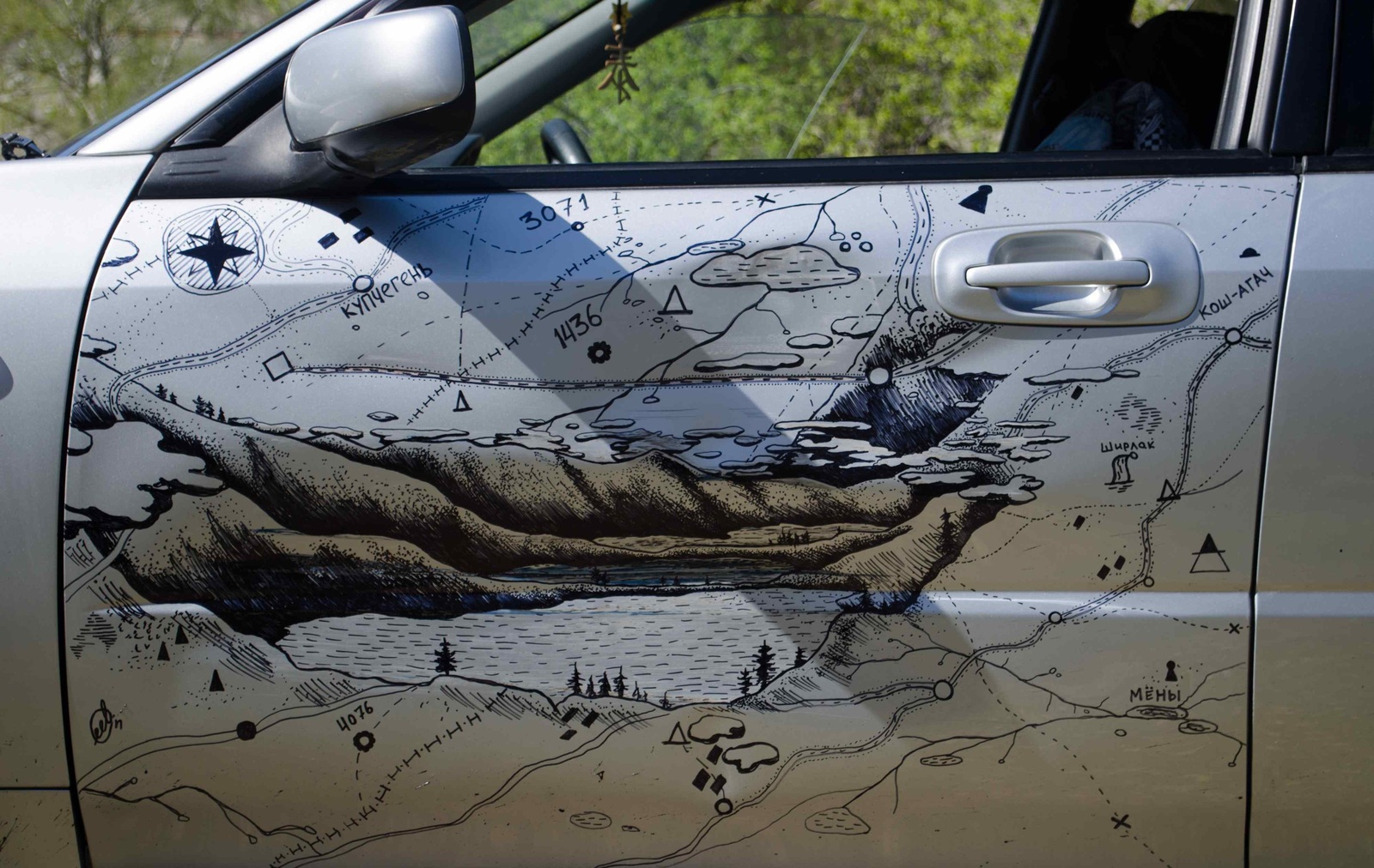 Аэрография на авто царапины