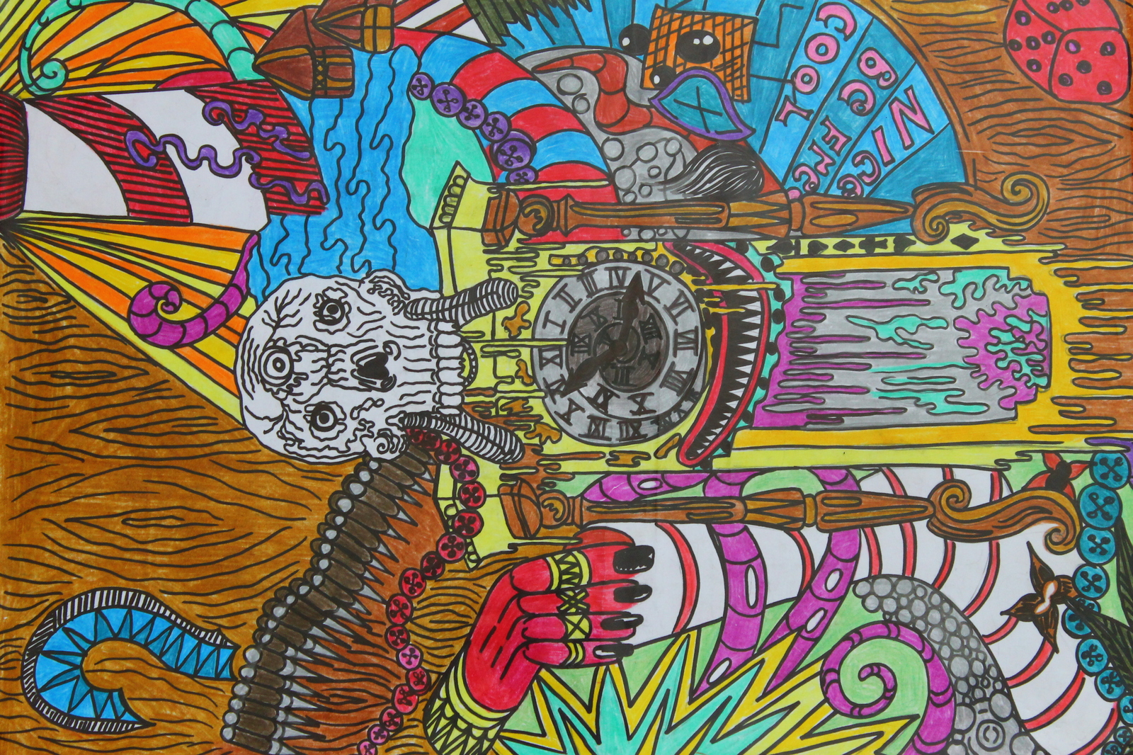 Brain explosion - My, My, Coloring, Interesting, Drawing, Sketch, Pencil, Longpost