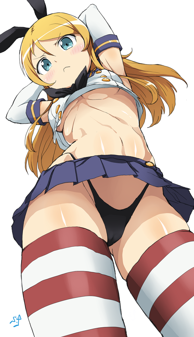 Кроссовер. - NSFW, Аниме, Anime Art, Oreimo, Kantai Collection, Kirino Kousaka, Shimakaze, Ore no Imouto ga Konnani Kawaii Wake ga Nai