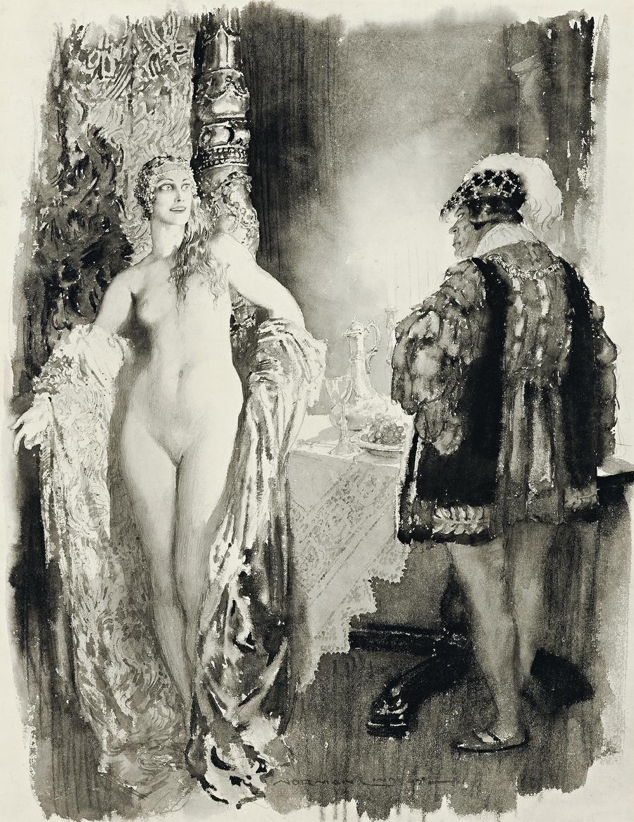 Erotic phantasmagoria by artist Norman Lindsay - NSFW, , Painting, Satyr, Fantasy, Longpost