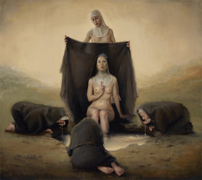 Religion as it is - NSFW, Painting, Religion, Monastery, Nun