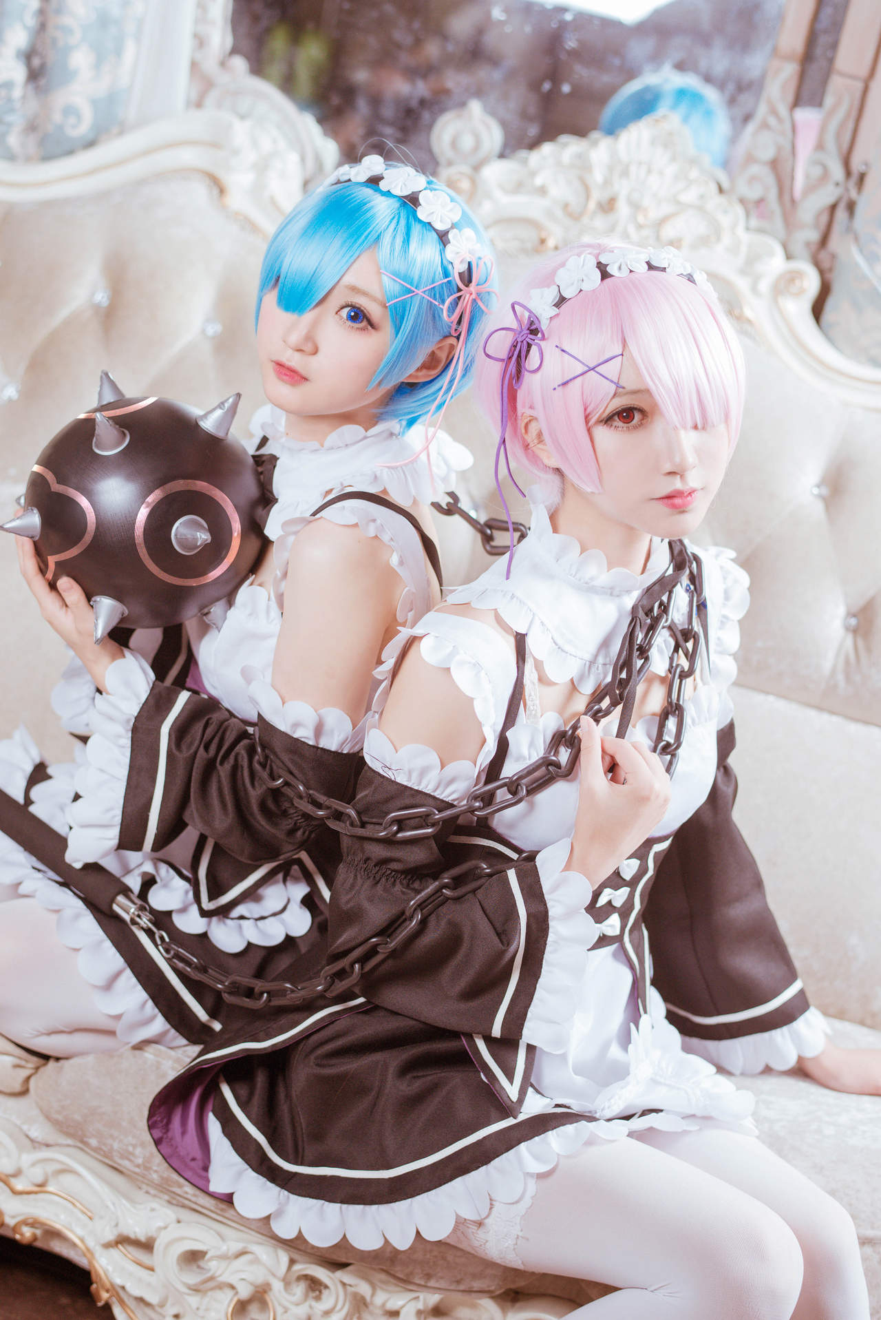 Ram and Rem - NSFW, Re: Zero Kara, Ram, Rem, , Cosplay, Longpost, Ram (Re: Zero Kara), Rem (Re: Zero Kara)