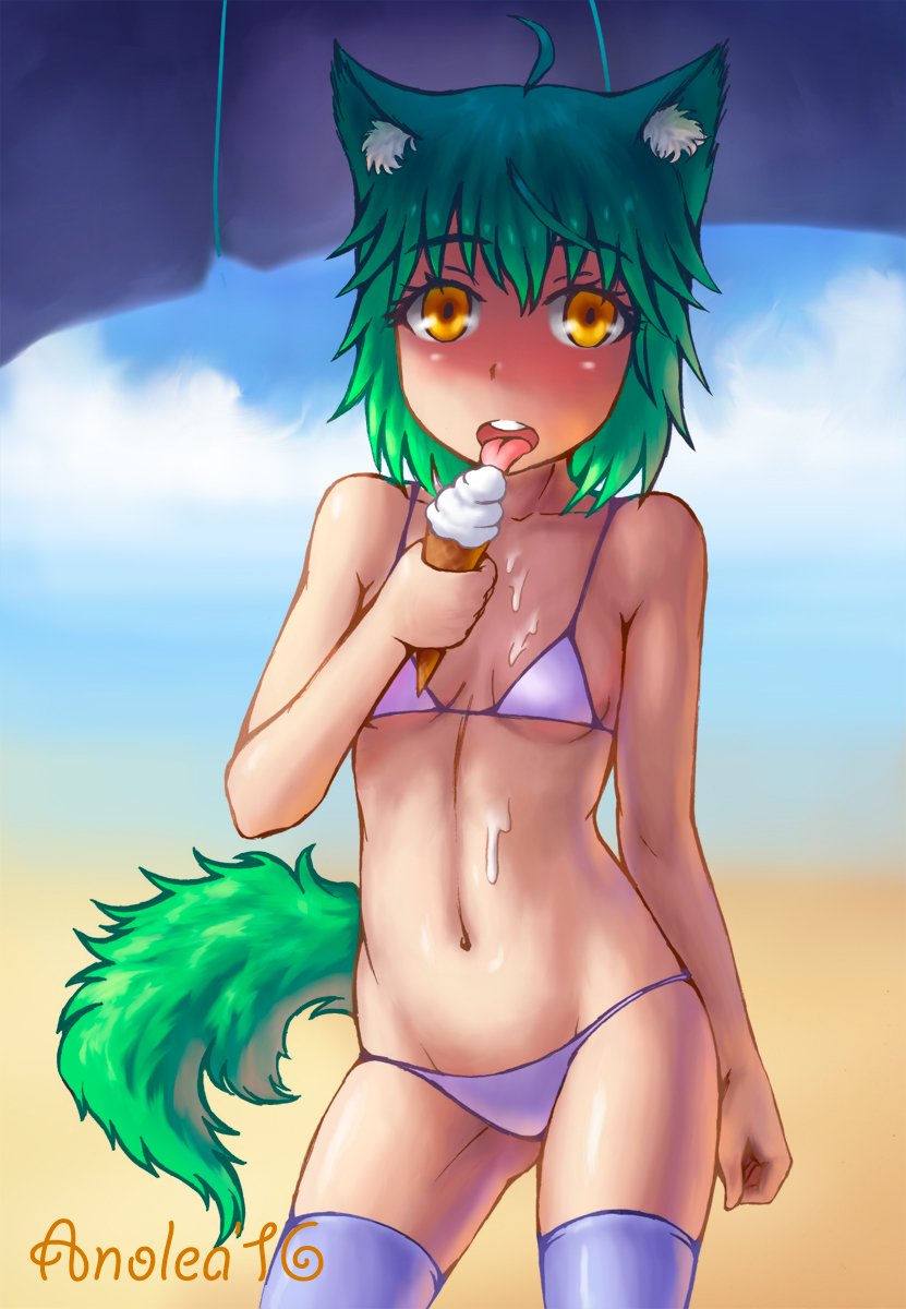 Eroko - NSFW, My, Anime, Drawing, Erotic, Photoshop, Longpost, Greenteaneko, , My