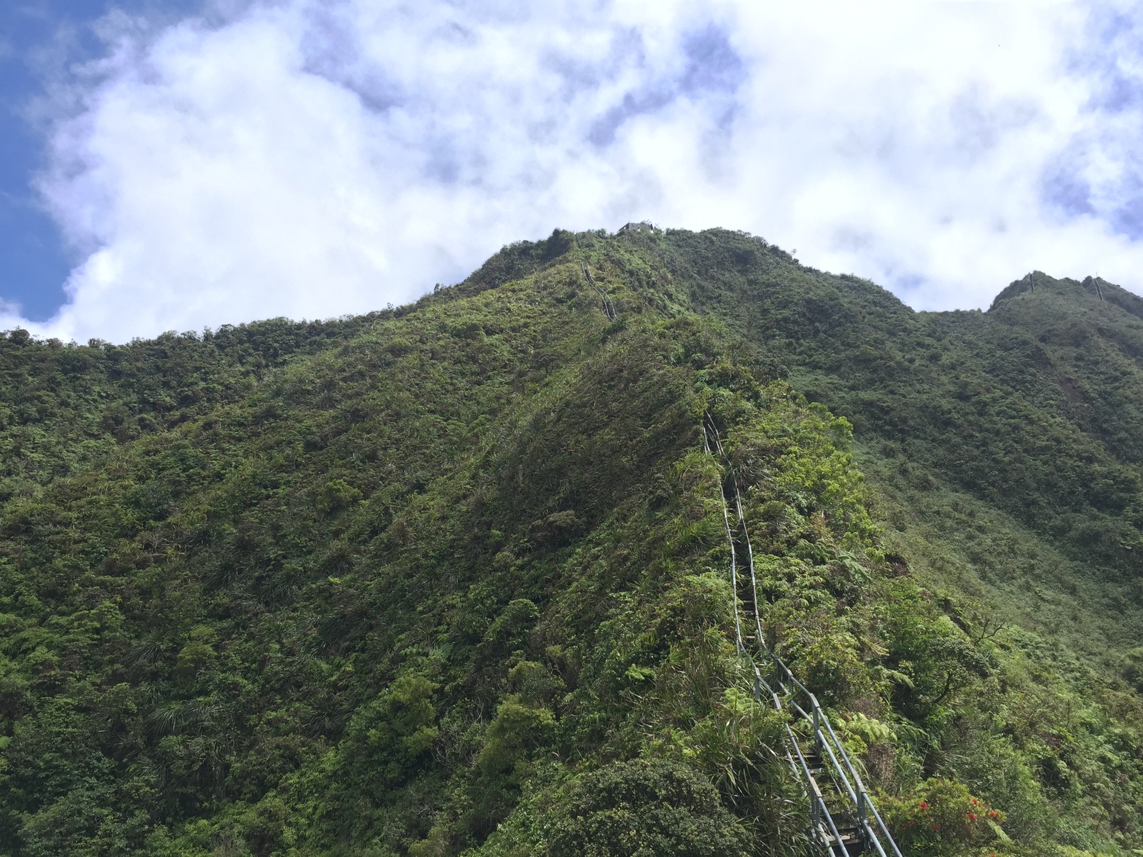 Stairway to Heaven (Haiku Stairs) - My, Hawaii, Haiku Stairs, stairway to Heaven, Stairway to Heaven, The mountains, Honolulu, Clouds, Longpost