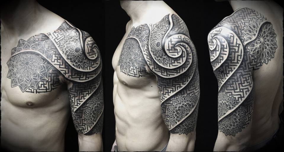 Dotwork tattoo style