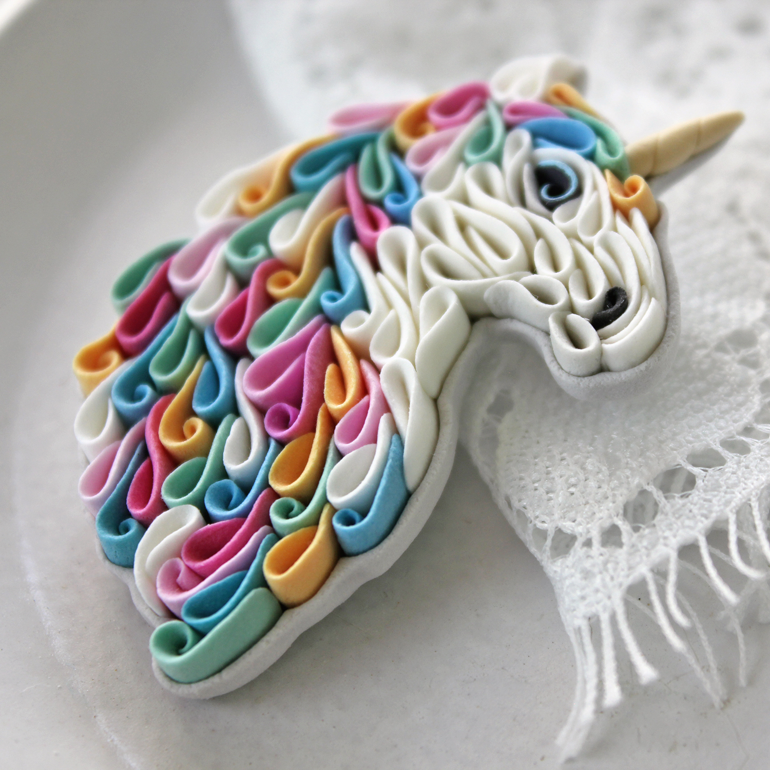 New unicorn brooches - My, Unicorn, Polymer clay, Handmade, Decoration, Horses, Creation, Longpost