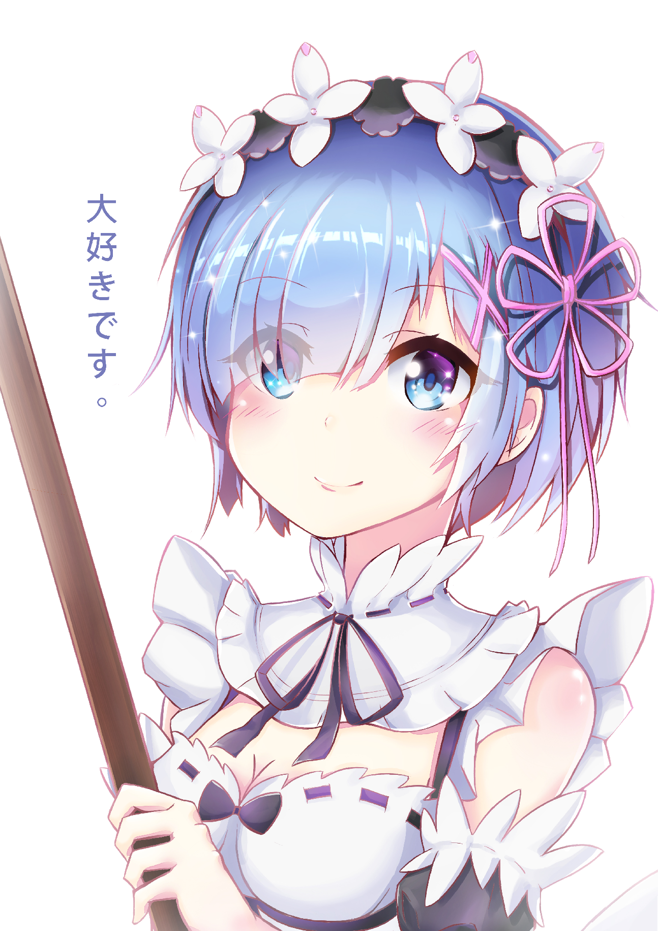 Anime art: Rem | Пикабу