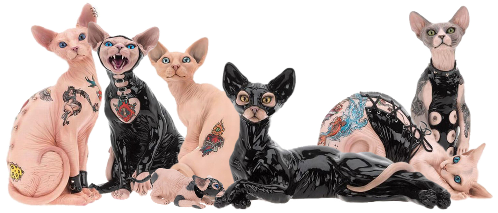 These cute kitties... - Animals, cat, Latex, Tattoo, cat erotica