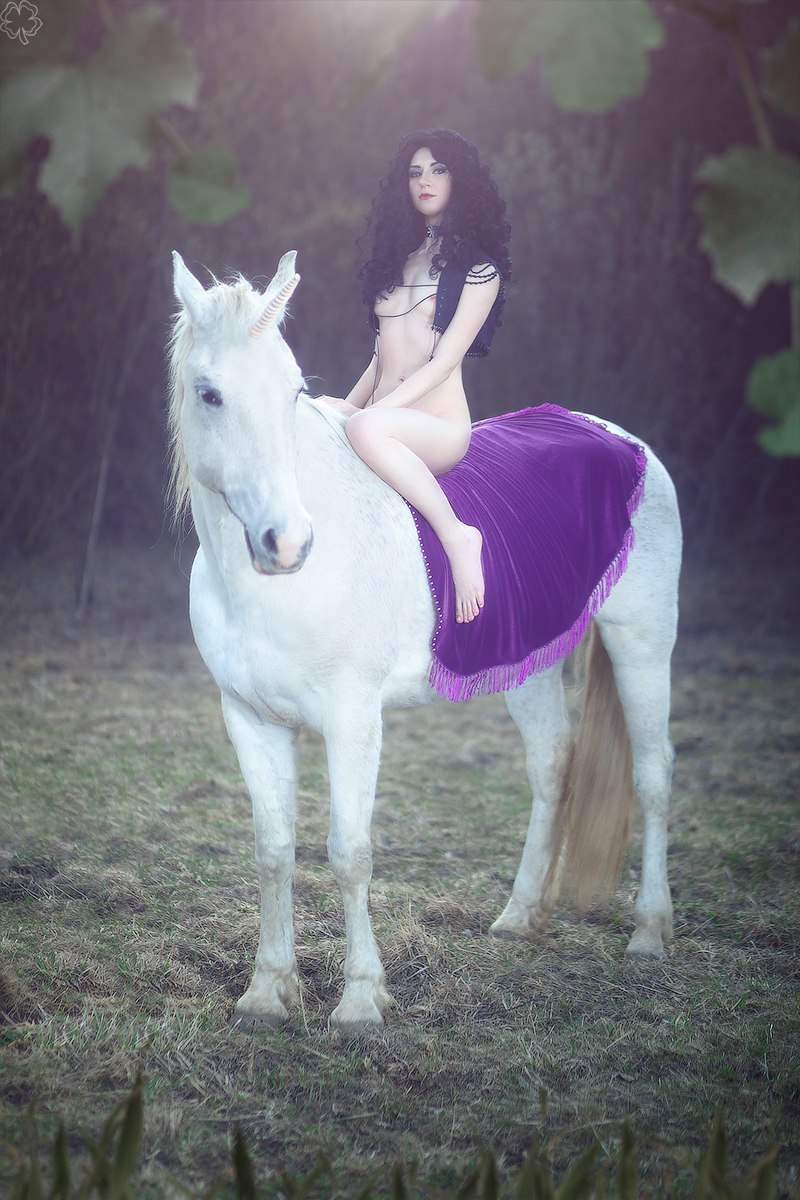 Yennefer on a unicorn - NSFW, Girls, Cosplay, Russian cosplay, Longpost, Yennefer, Clover