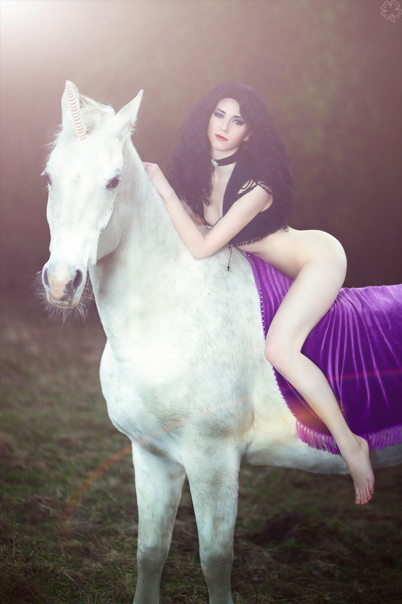 Yennefer on a unicorn - NSFW, Girls, Cosplay, Russian cosplay, Longpost, Yennefer, Clover