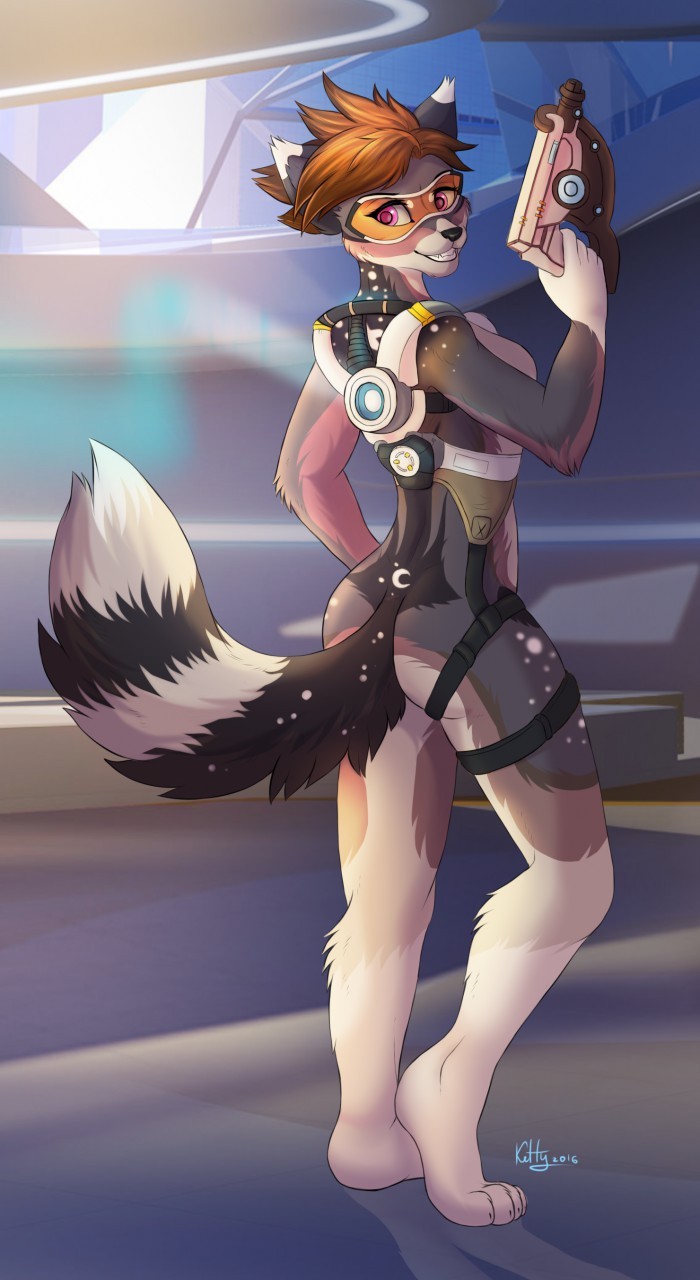 Tracer nude cosplay - NSFW, Tracer, Overwatch, Furry, Art, Ketty