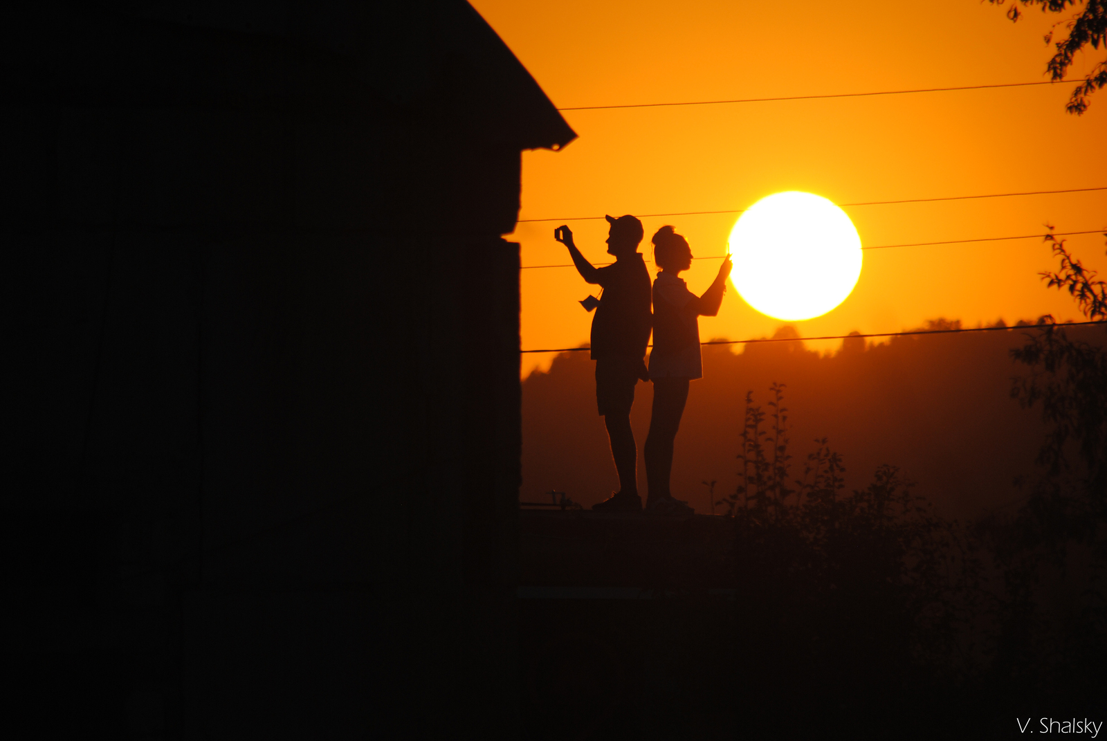 Modern romance - My, Romance, Гаджеты, Sunset, bike show, Photo, Motoshow