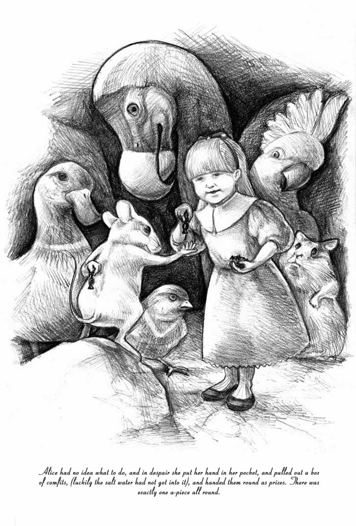 Alice in Wonderland. Illustrations by Denis Kornev - My, Art, Illustrations, Alice in Wonderland, Denis Kornev, Pencil, Longpost, Drawing, Creation