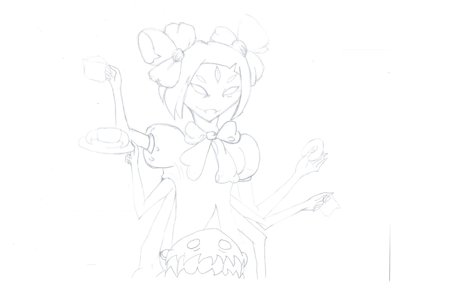 Muffet - My, Undertale, Muffet, Game art, Longpost