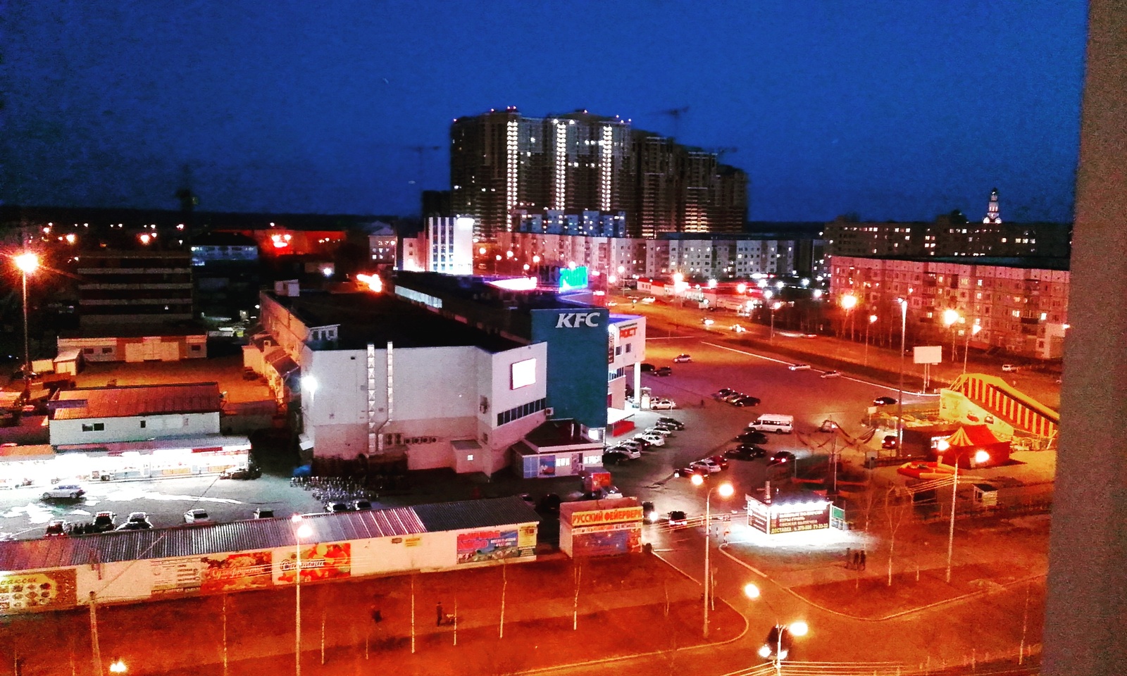 Evening surgut from a height of 10-16 floors. - My, Evening, Surgut, Longpost