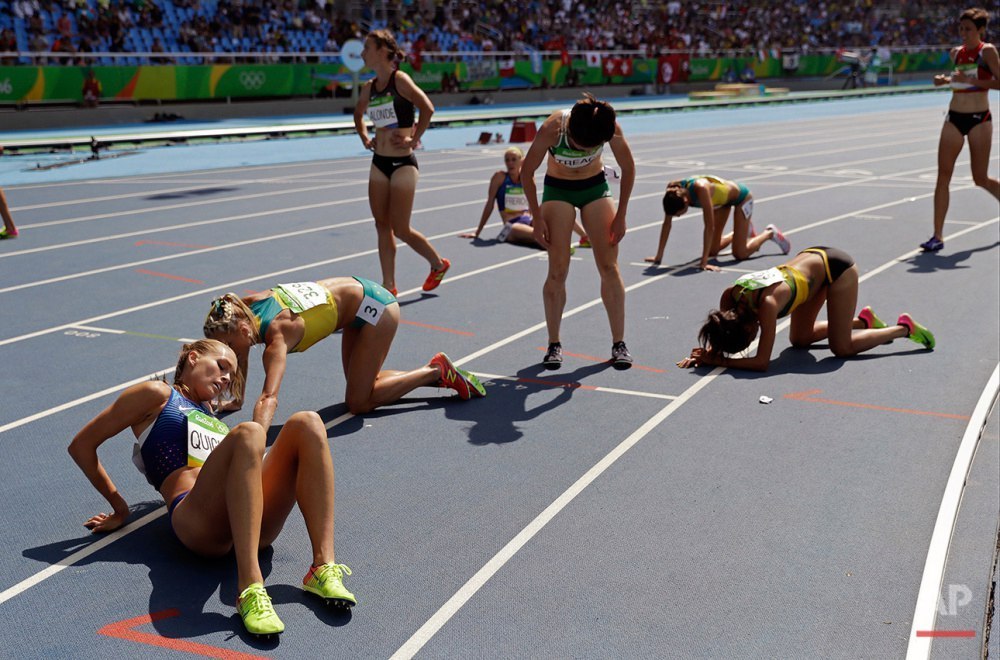 When they turned on cheats for gravity - Run, Olympiad, Rio de Janeiro, Girls, Pose, 