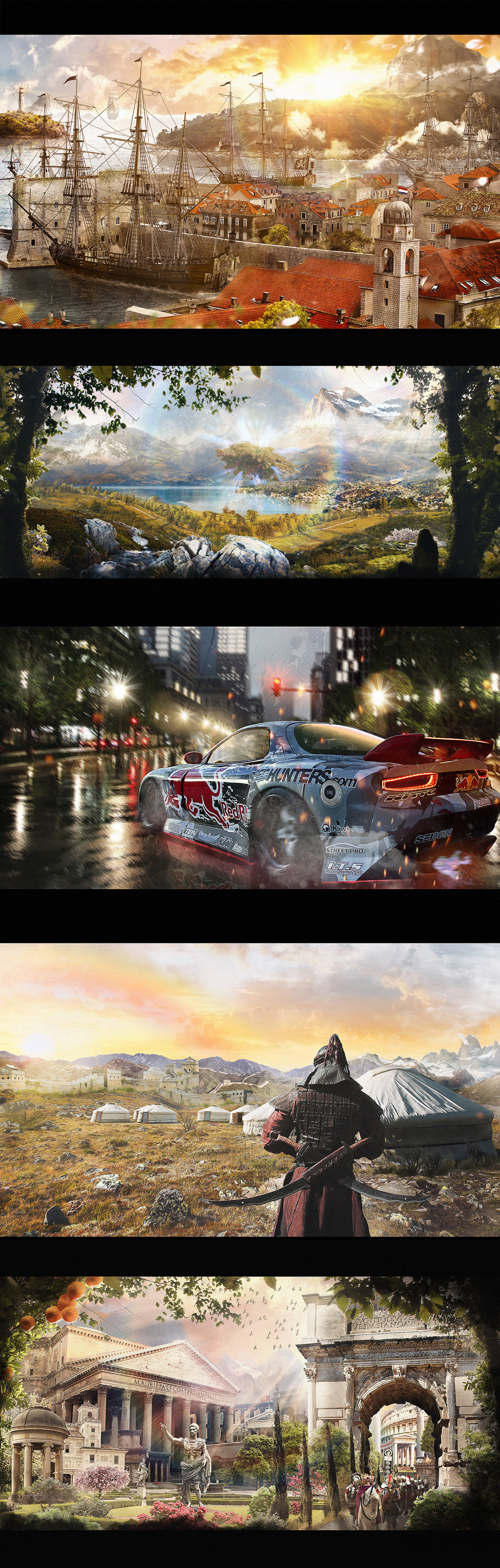 Someone sews, someone fishes, but I make collages in my free time ... - My, Matte painting, Photoshop, Longpost