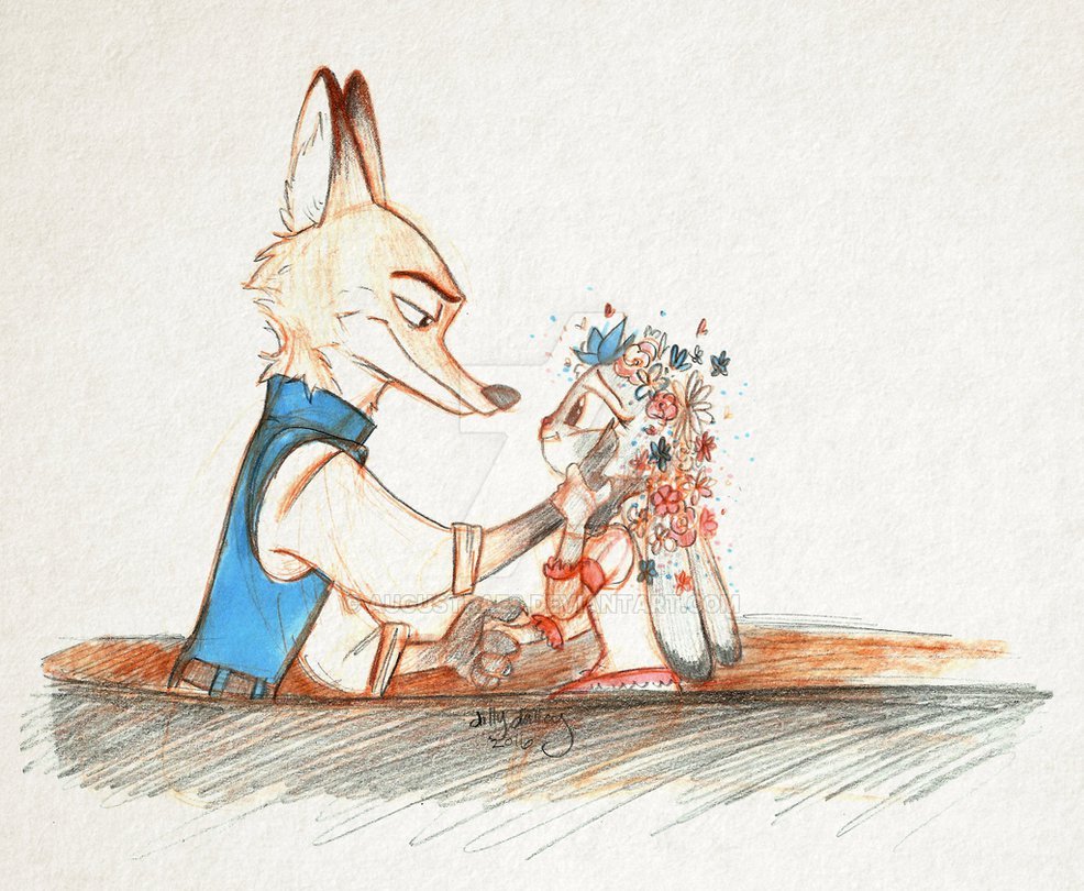 A Horrible Decision, Really-By AugustRaes. ';..;' - Zootopia, Nick wilde, Judy hopps, Traditional art, Longpost