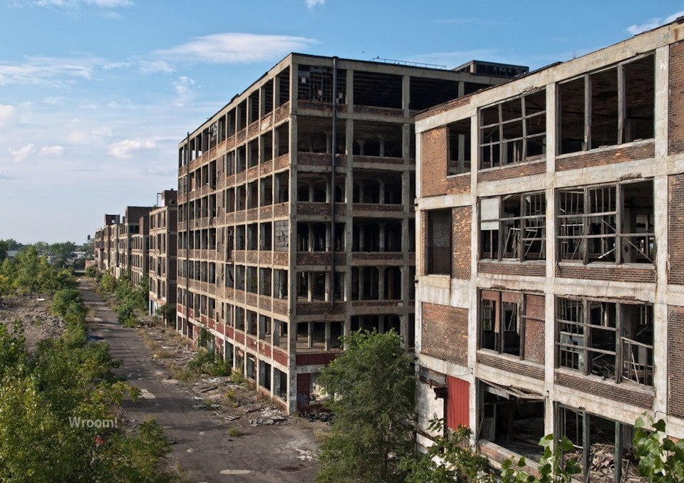 Abandoned Packard factory in Detroit - Auto, Car, Factory, Abandoned, USA, Detroit, Michigan, Packard, Longpost