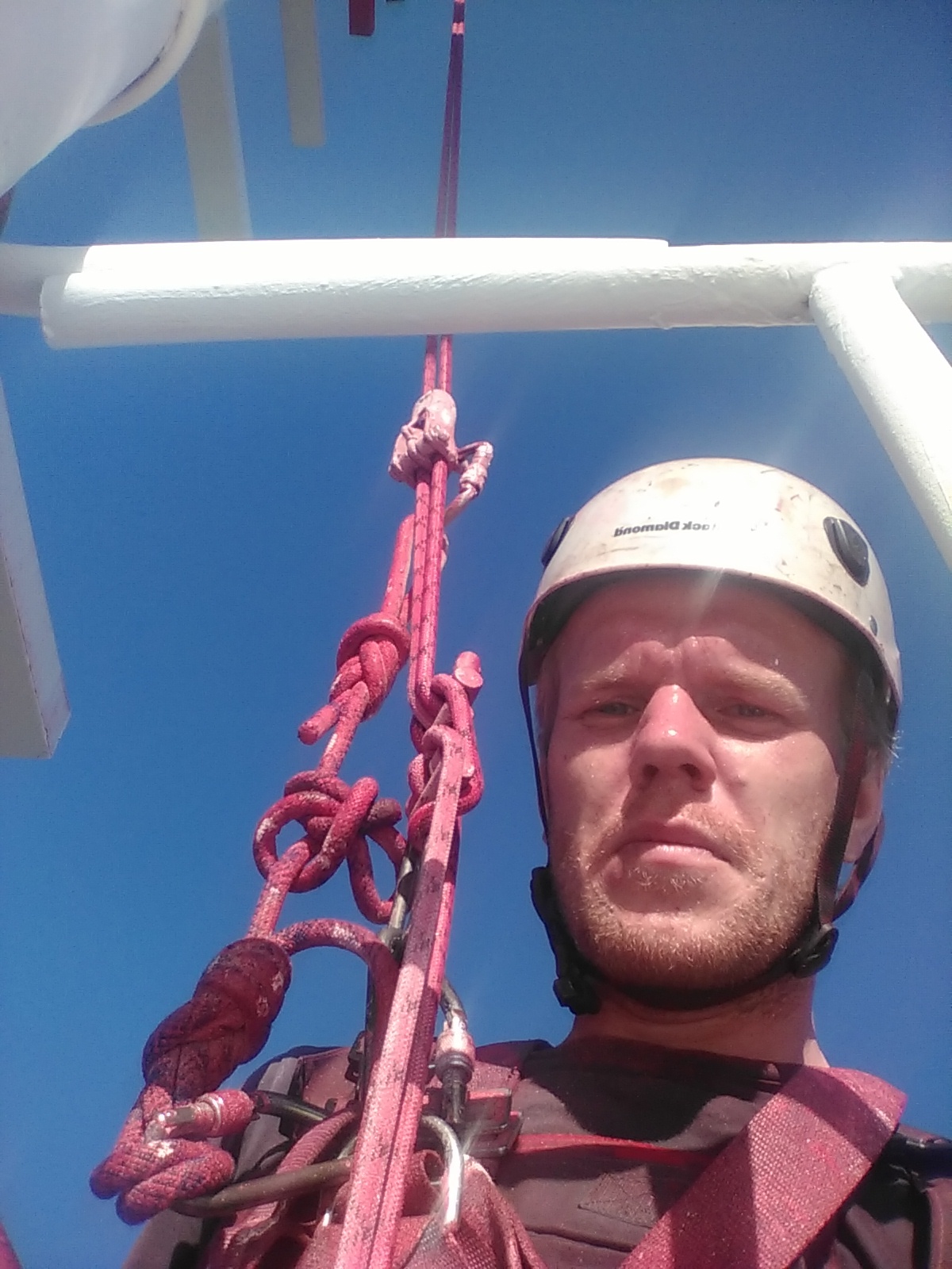 Painting a communication tower or the profession of an antenna mast operator. (part two) - My, Tower, Antenna, Industrial alpinism, Painting, Equipment, Connection, , Longpost