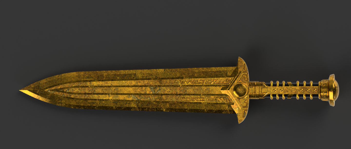 Here come the textures! - My, Skyrim, Textures, 3D, 3D modeling, Dwemers, Dagger, Fusion 360, Render, Longpost, The Elder Scrolls V: Skyrim