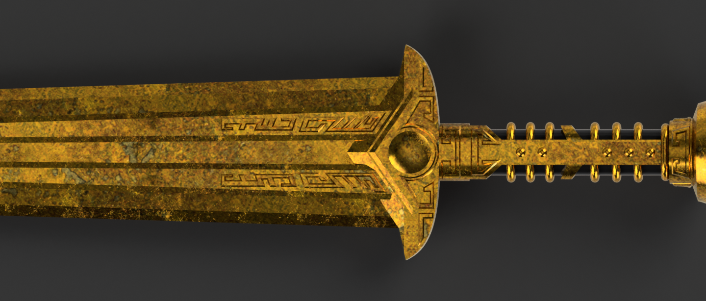 Here come the textures! - My, Skyrim, Textures, 3D, 3D modeling, Dwemers, Dagger, Fusion 360, Render, Longpost, The Elder Scrolls V: Skyrim