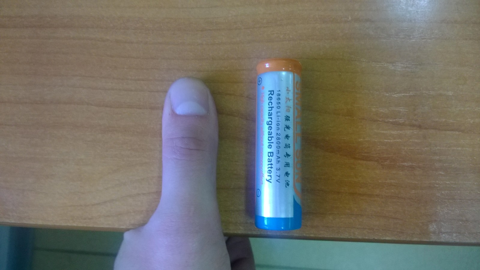 That's what I understand, a finger battery. - Battery, Thumb, China