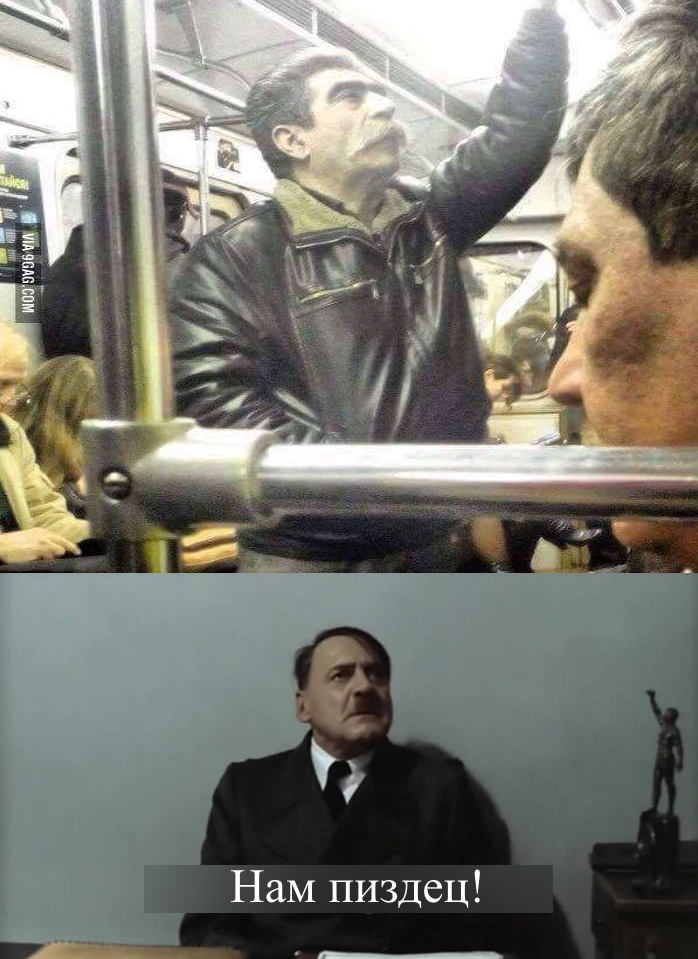 He is alive, comrades! - 9GAG, Stalin, Adolf Gitler, Mat